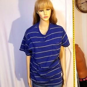 Austin short sleeve shirt BLUE  with stripes size